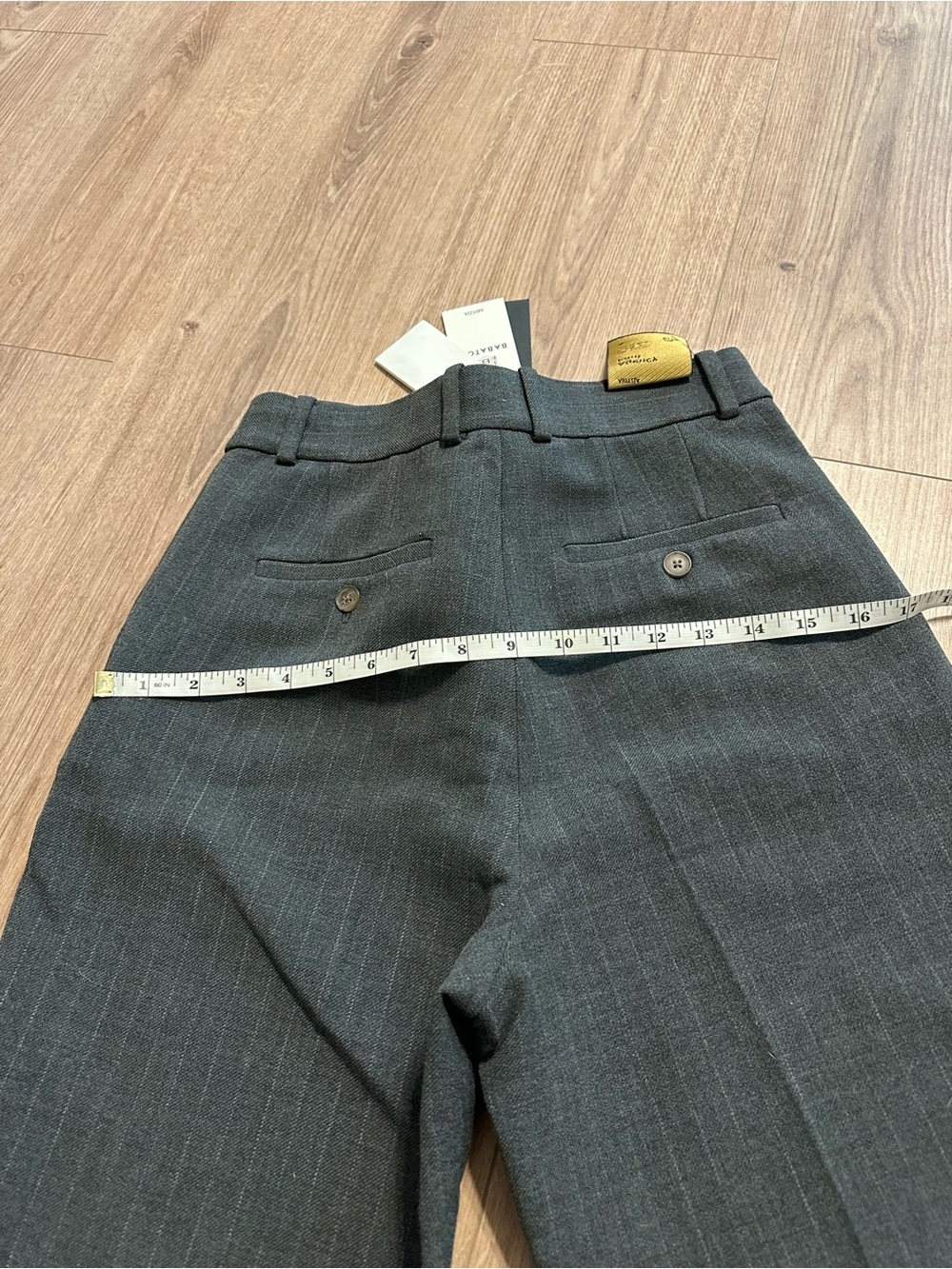 Babaton Agency Pant Tailored High-Rise Wide-Leg Pants in Charcoal Gray Size 4 - Picture 7 of 9